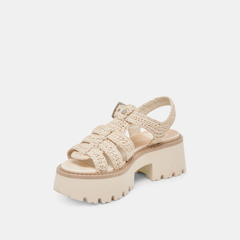 LATICE SANDALS OATMEAL KNIT