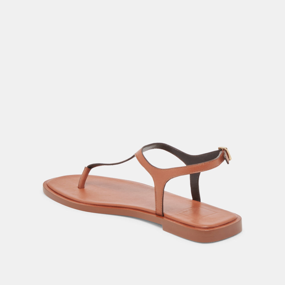 Raye Tan Leather Sandals