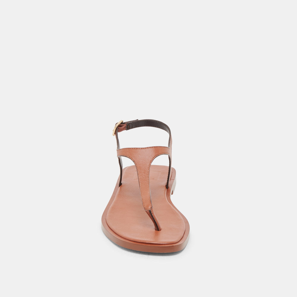 Raye Tan Leather Sandals