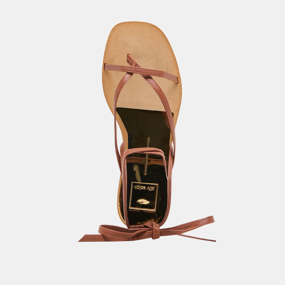 RUDIE SANDALS COGNAC LEATHER