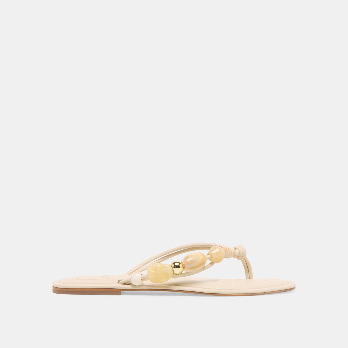 Cely Ivory Leather Sandals