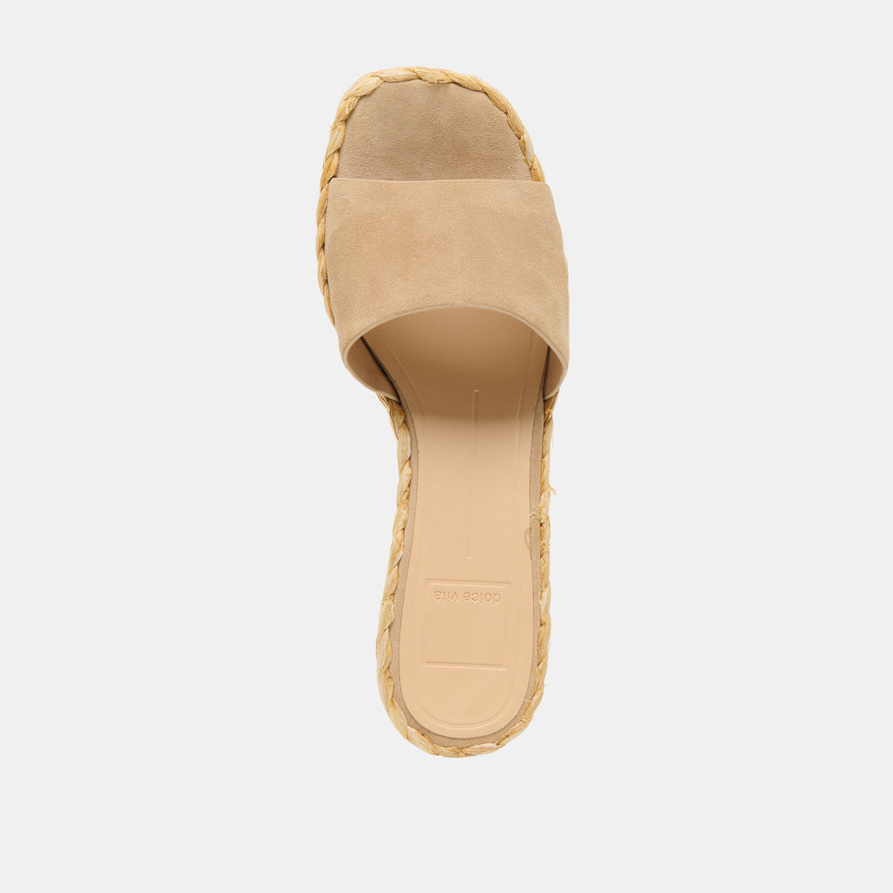 Dixi Camel Suede Sandals