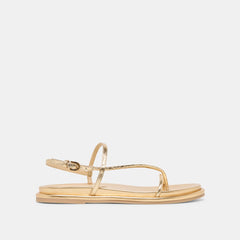 Dom Gold Distressed Leather Sandals