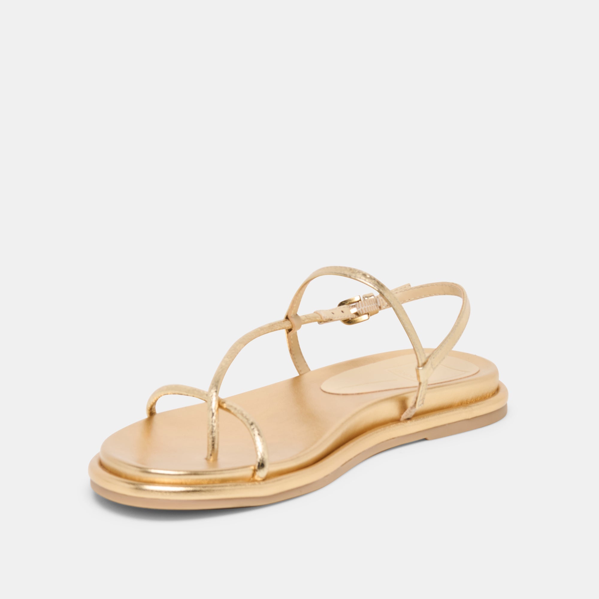 Dom Gold Distressed Leather Sandals