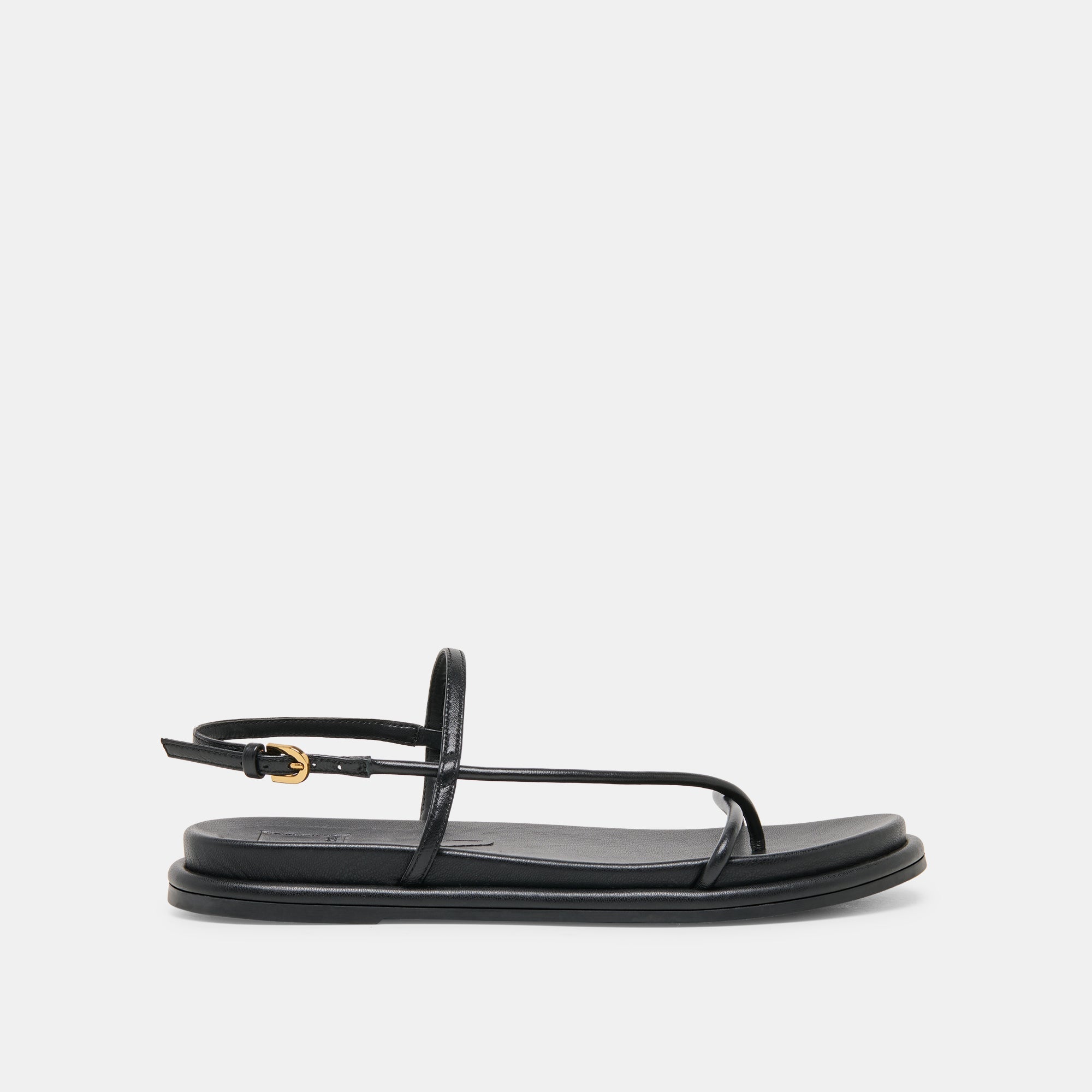 Dom Black Leather Sandals