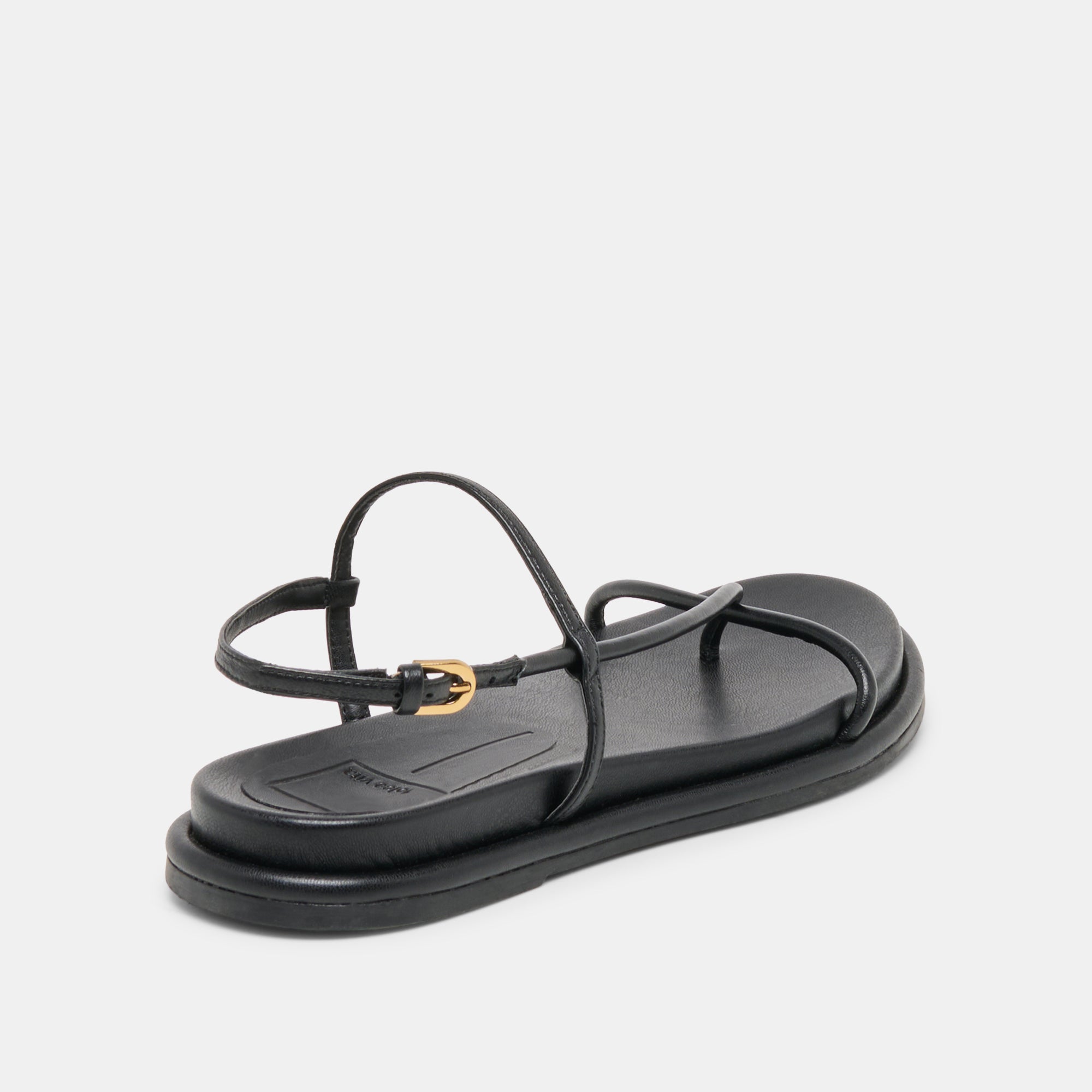 Dom Black Leather Sandals