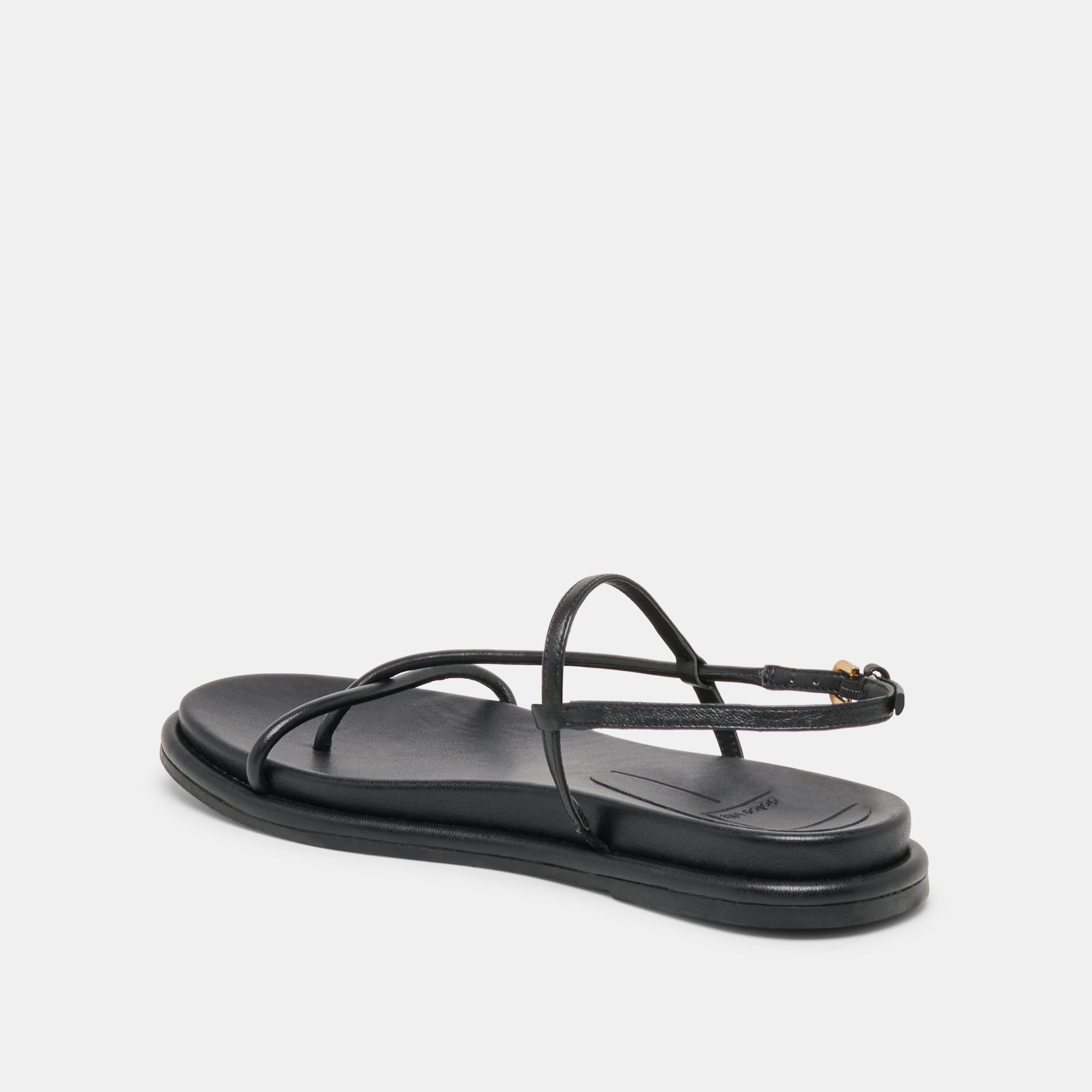 Dom Black Leather Sandals