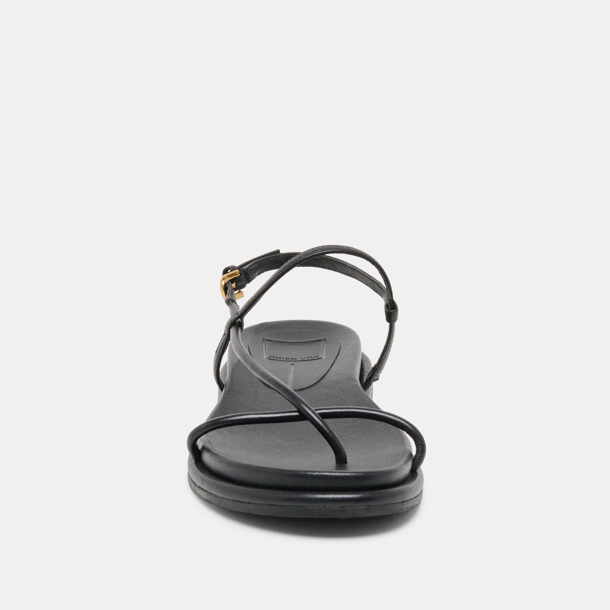 Dom Black Leather Sandals