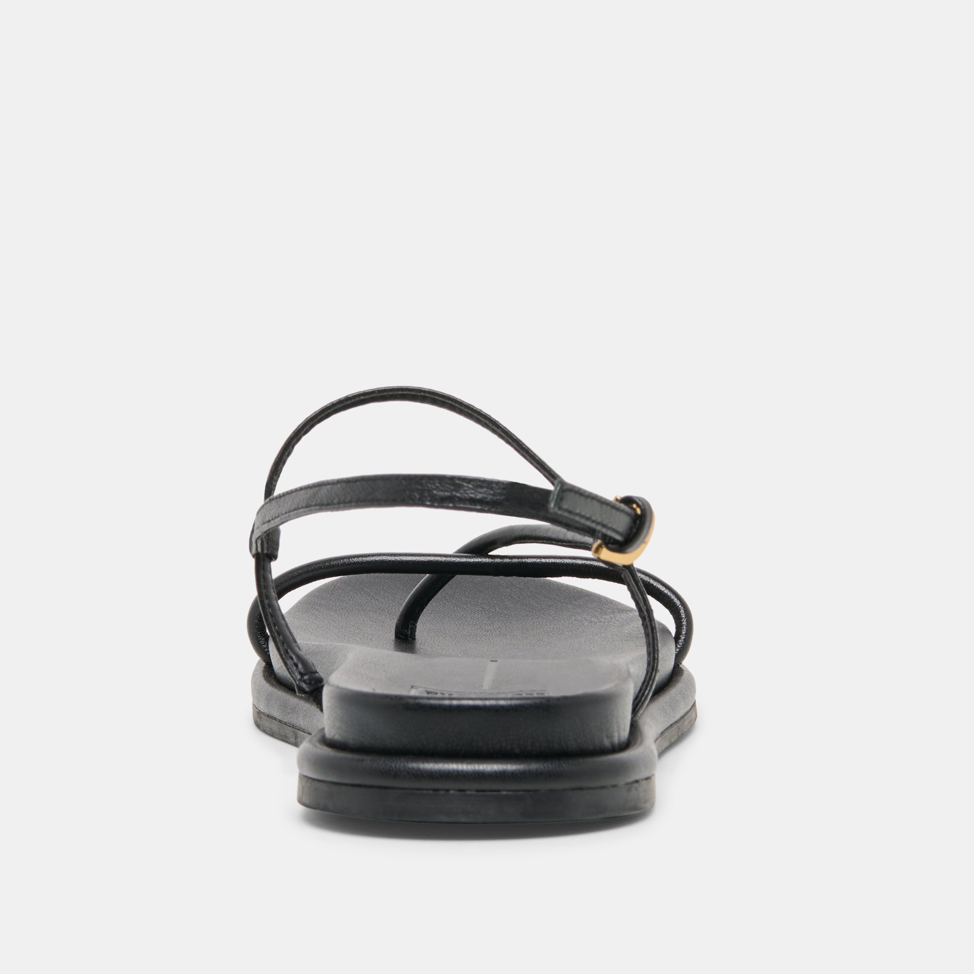 Dom Black Leather Sandals