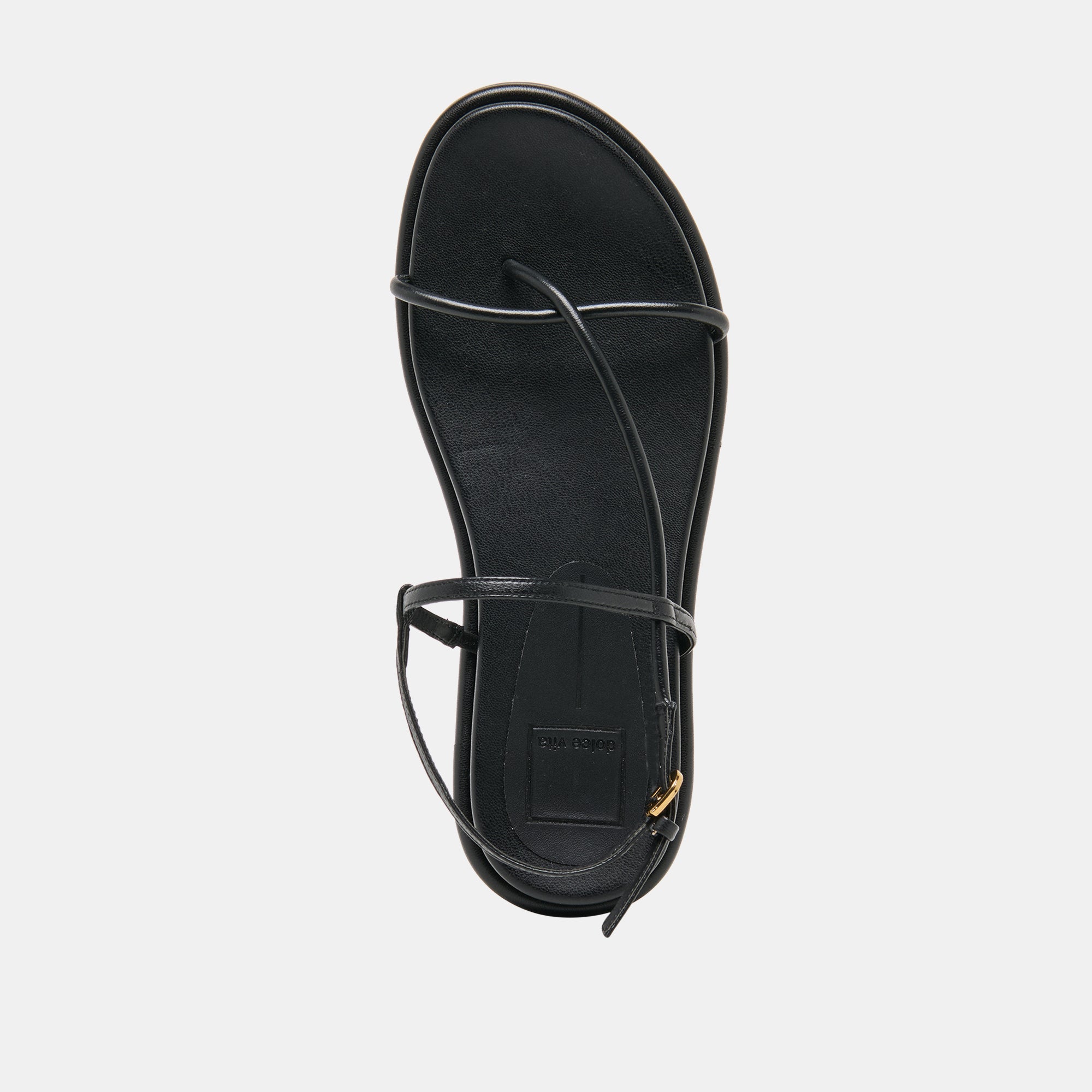 Dom Black Leather Sandals