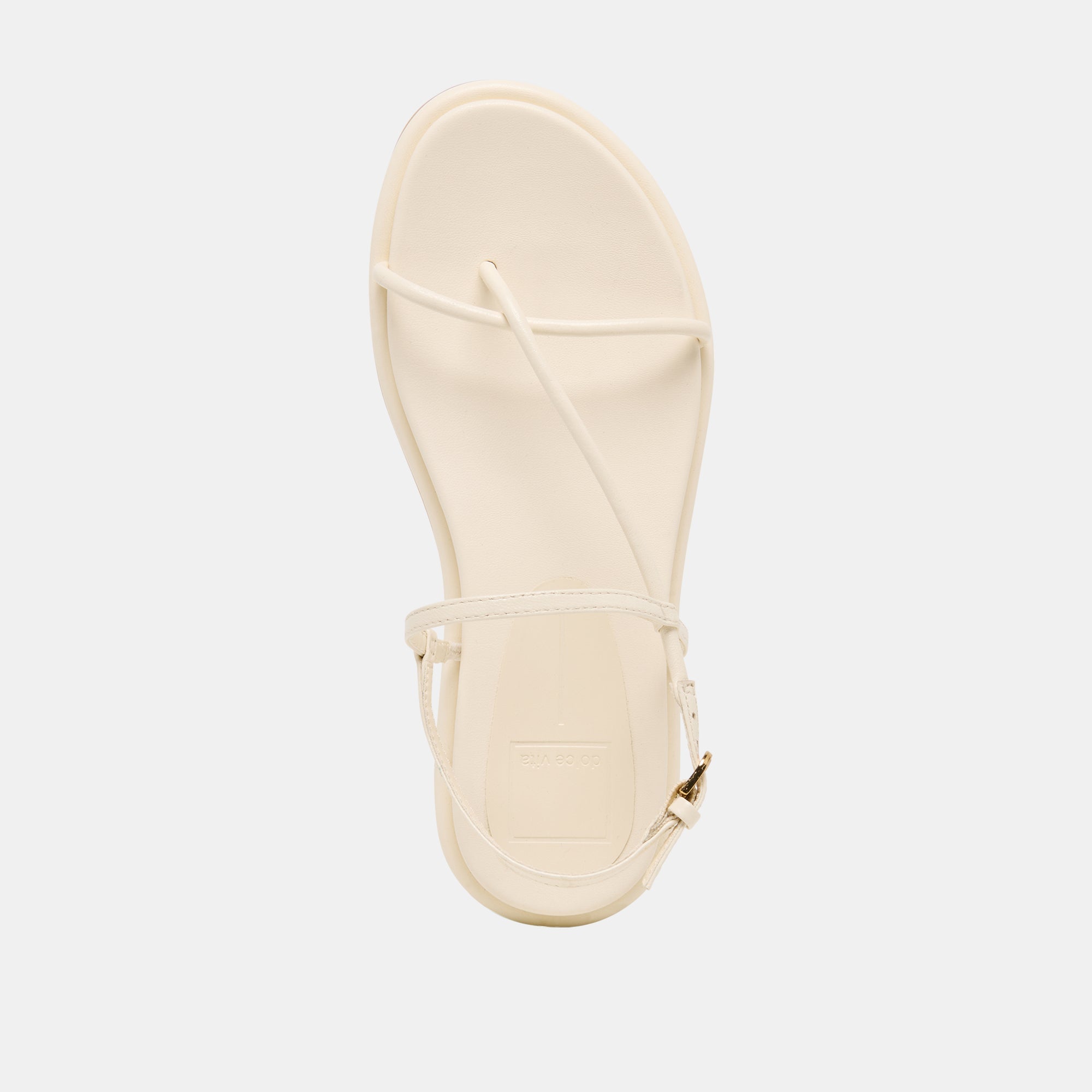 Dom Off White Leather Sandals