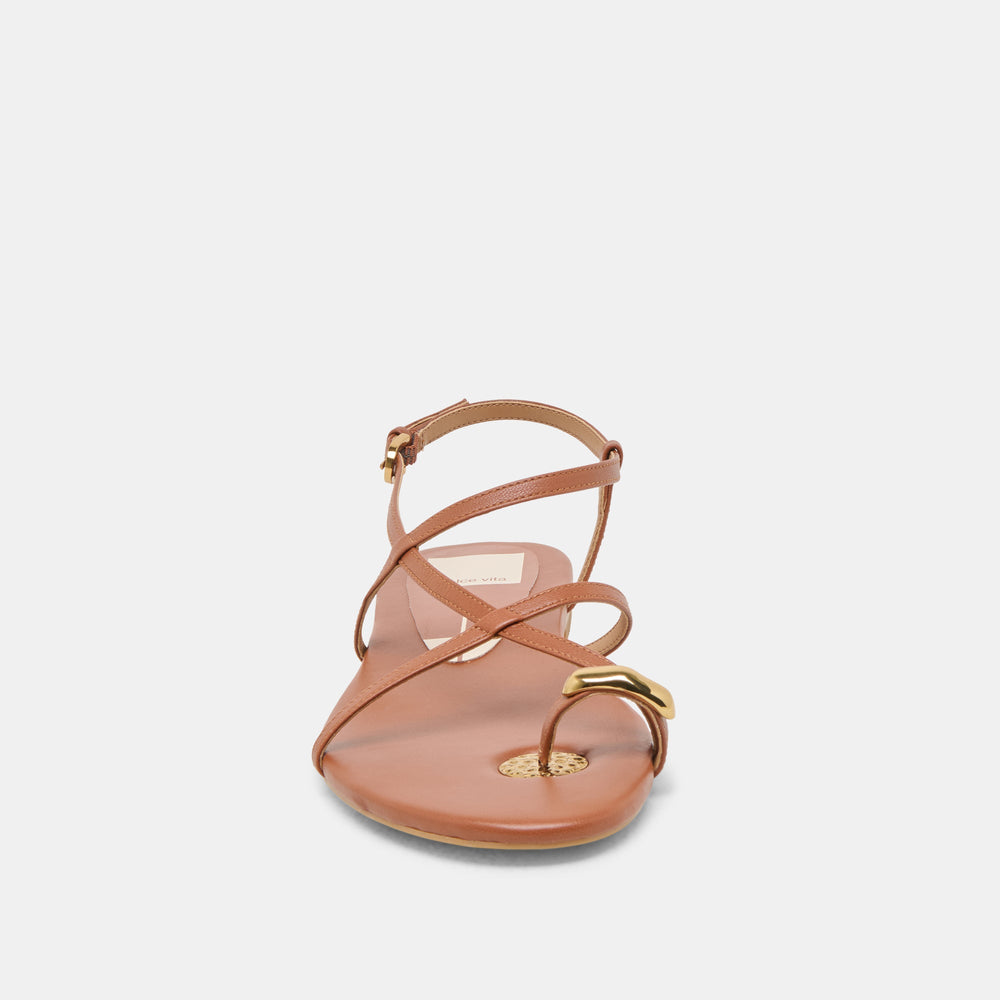 KESHA SANDALS COGNAC LEATHER