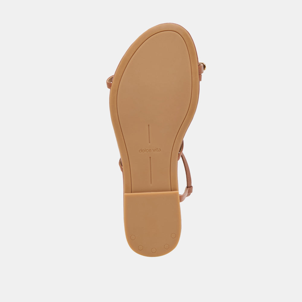 KESHA SANDALS COGNAC LEATHER