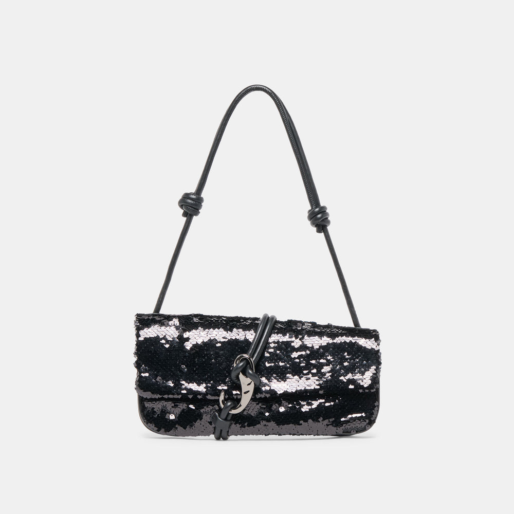 Alice Black Sequin Shoulder Bag