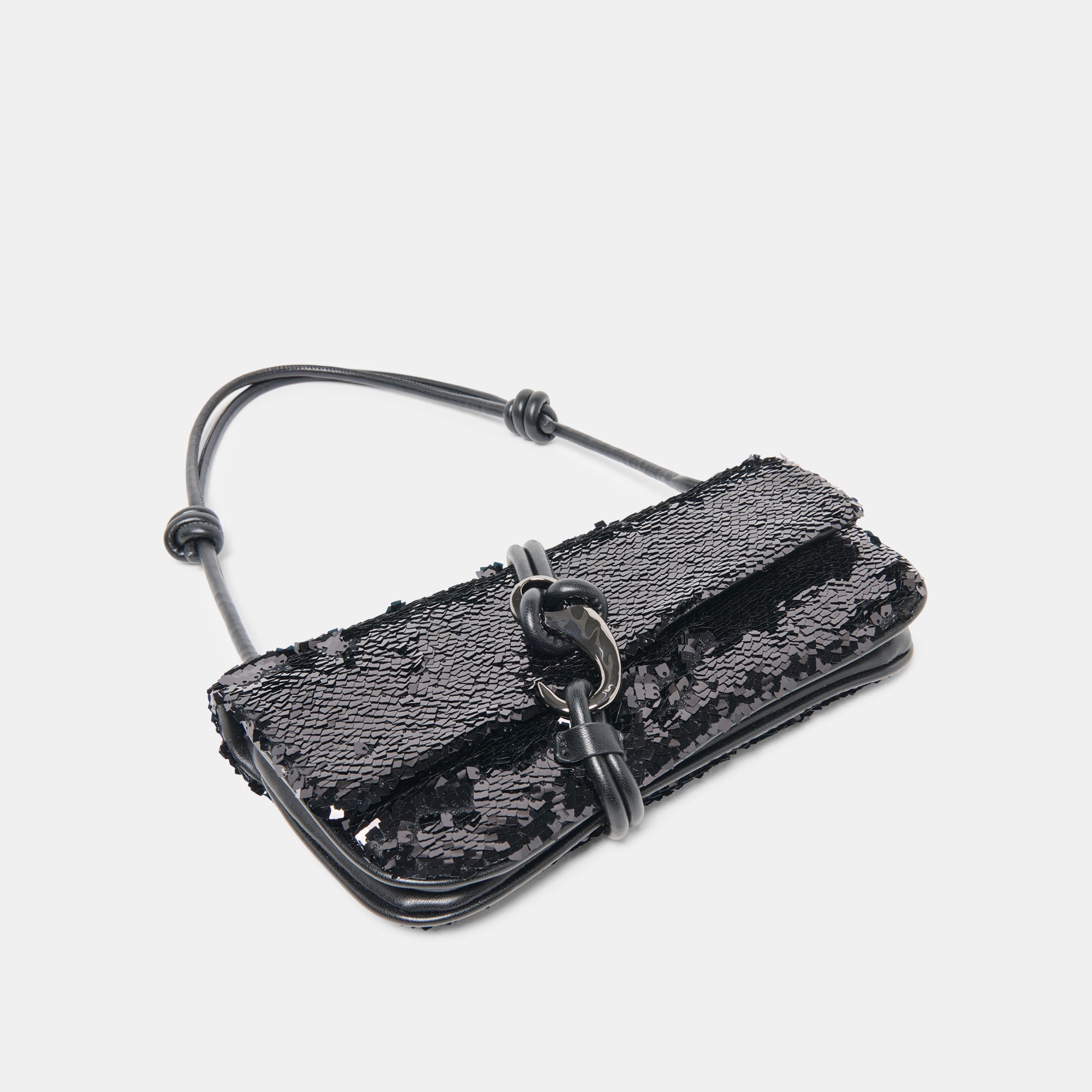 Alice Black Sequin Shoulder Bag