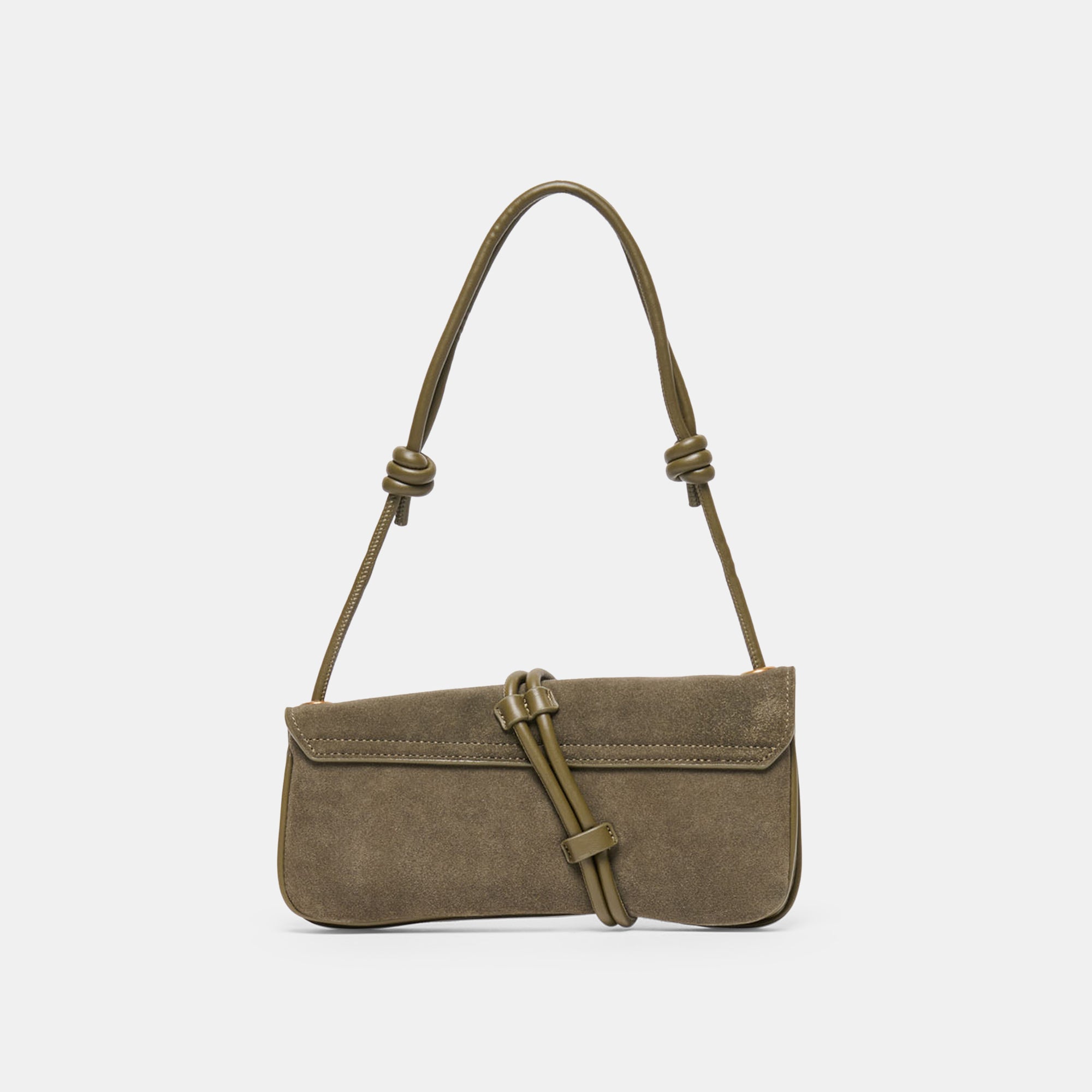 Alice Olive Suede Shoulder Bag
