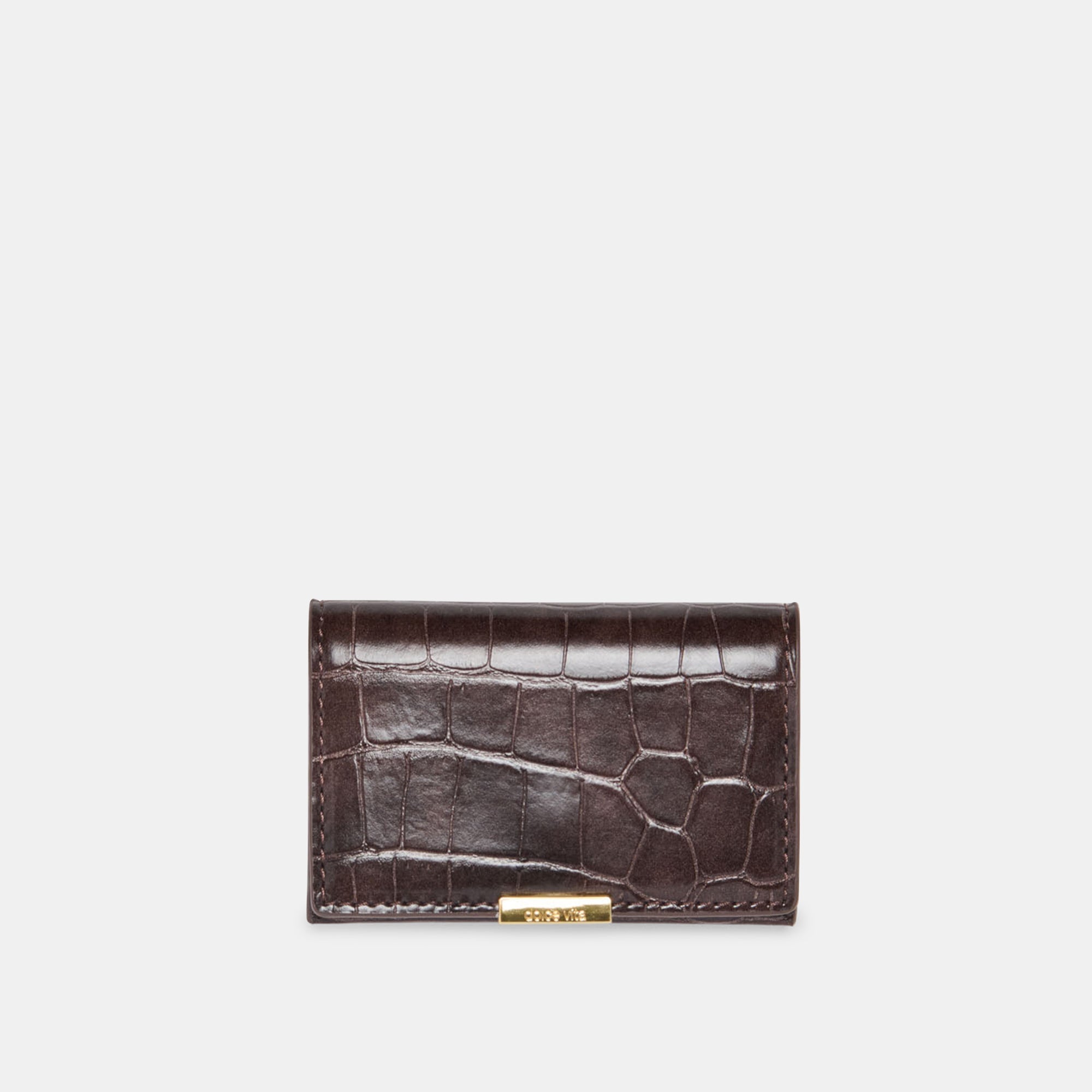 Mini-Me Brown Croco Stella Wallet
