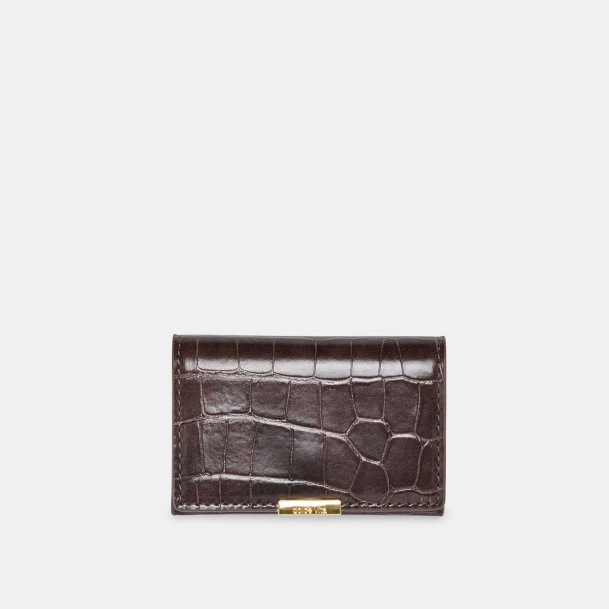 Mini-Me Brown Croco Stella Wallet