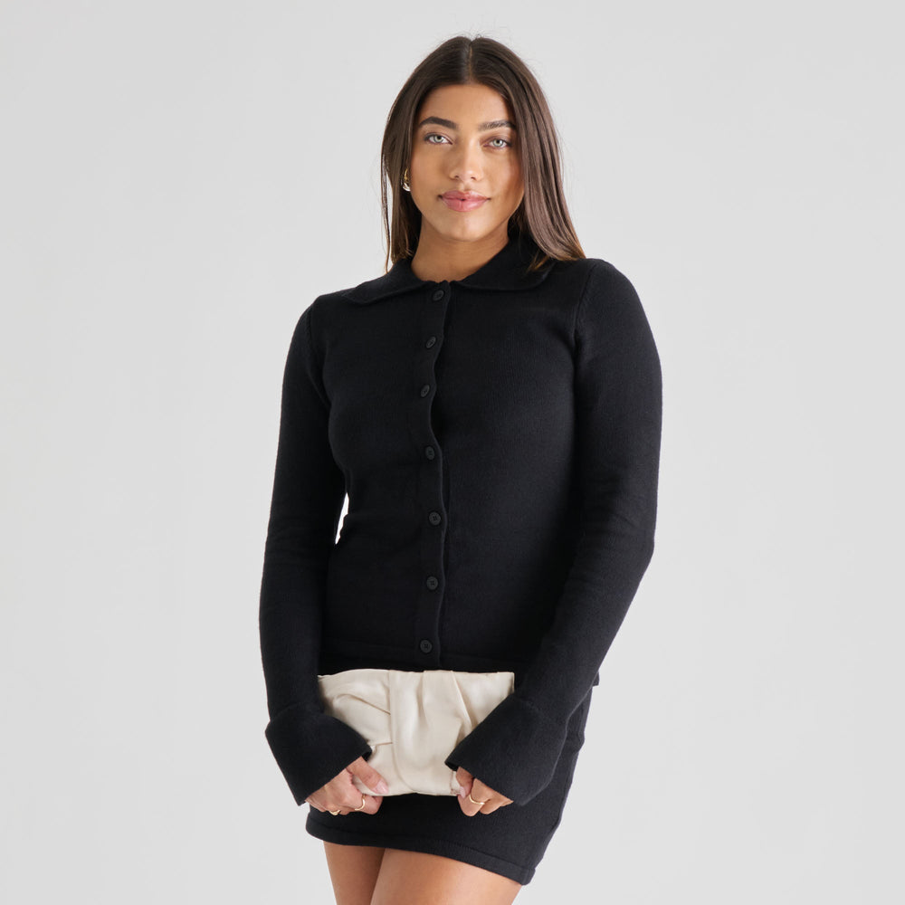 Rozey White Satin Clutch