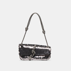 Alice Gunmetal Sequin Shoulder Bag