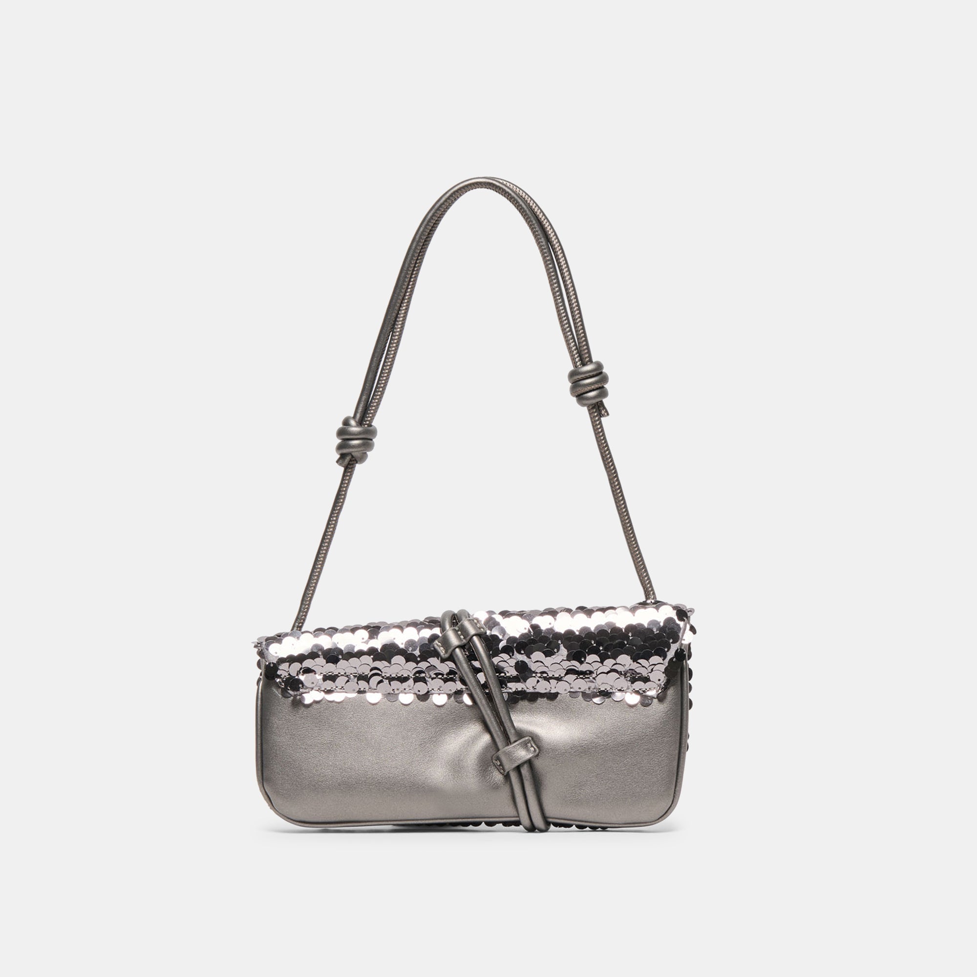 Alice Gunmetal Sequin Shoulder Bag