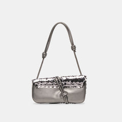 Alice Gunmetal Sequin Shoulder Bag