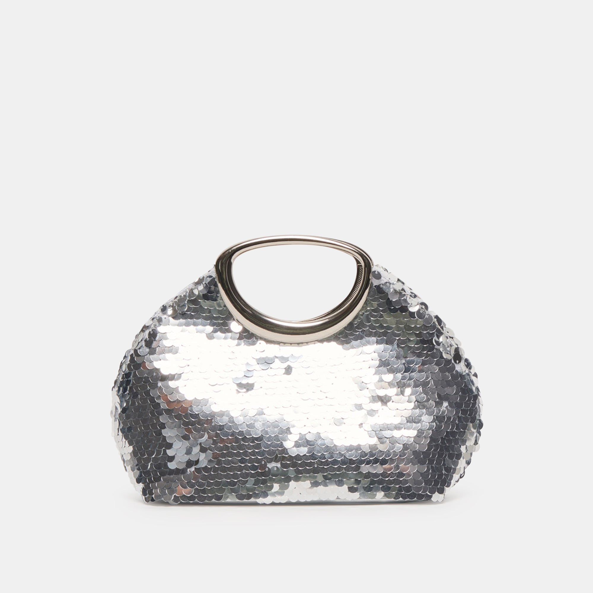 Alina Silver Sequin Handbag
