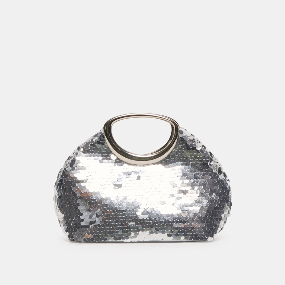 Alina Silver Sequin Handbag