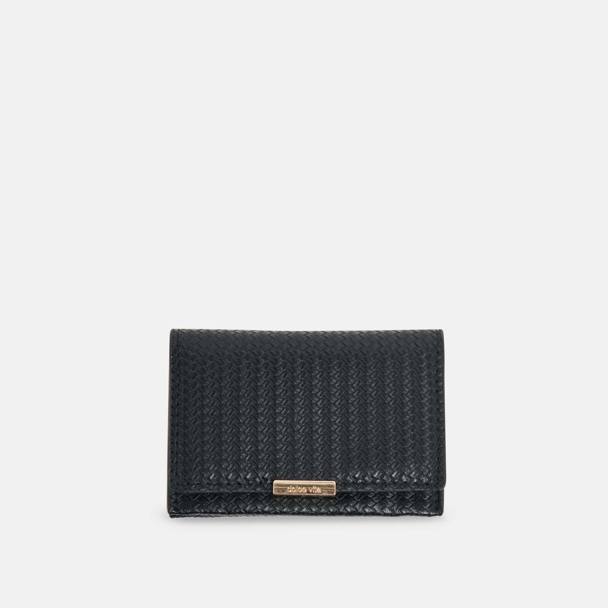 Mini-Me Black Woven Stella Wallet