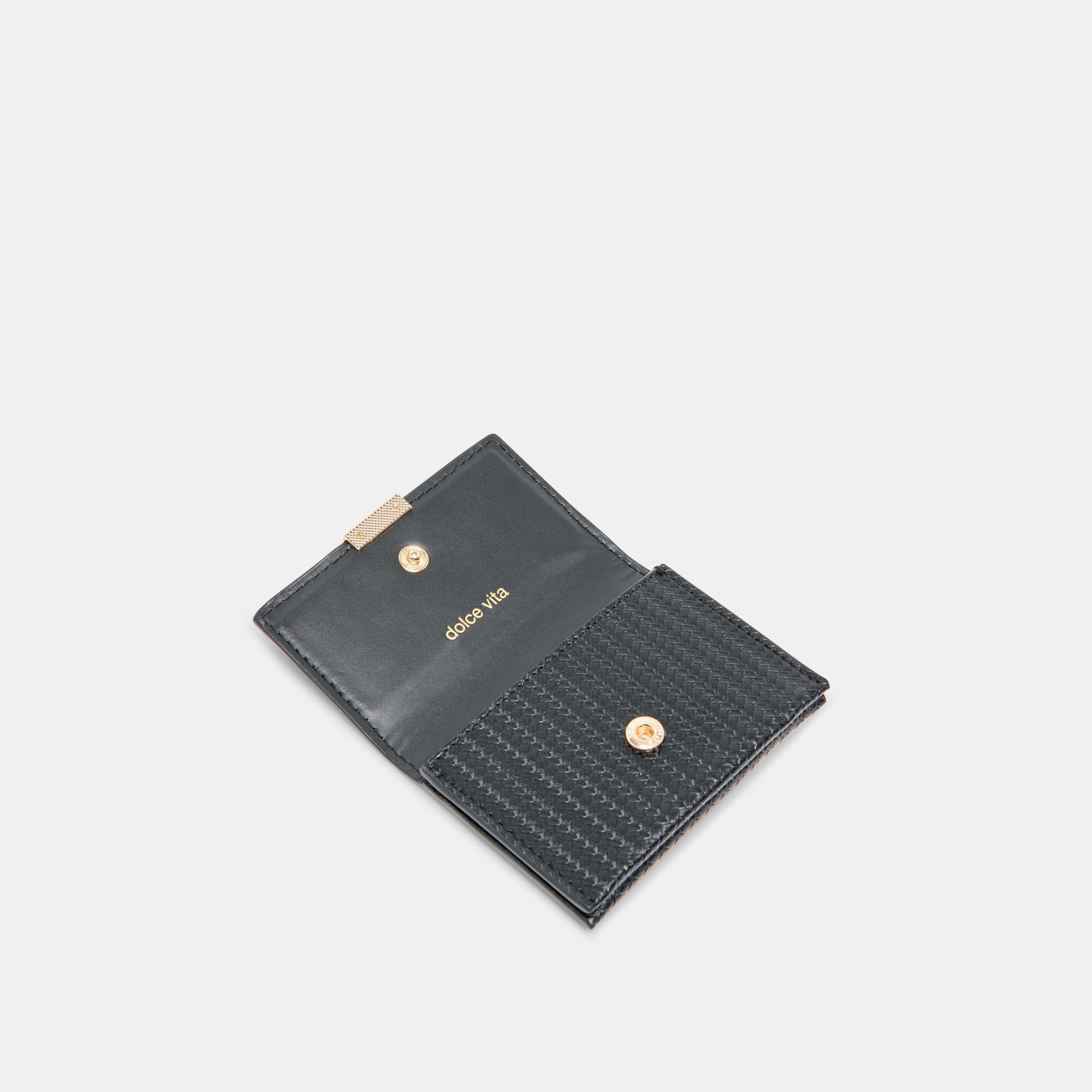 Mini-Me Black Woven Stella Wallet