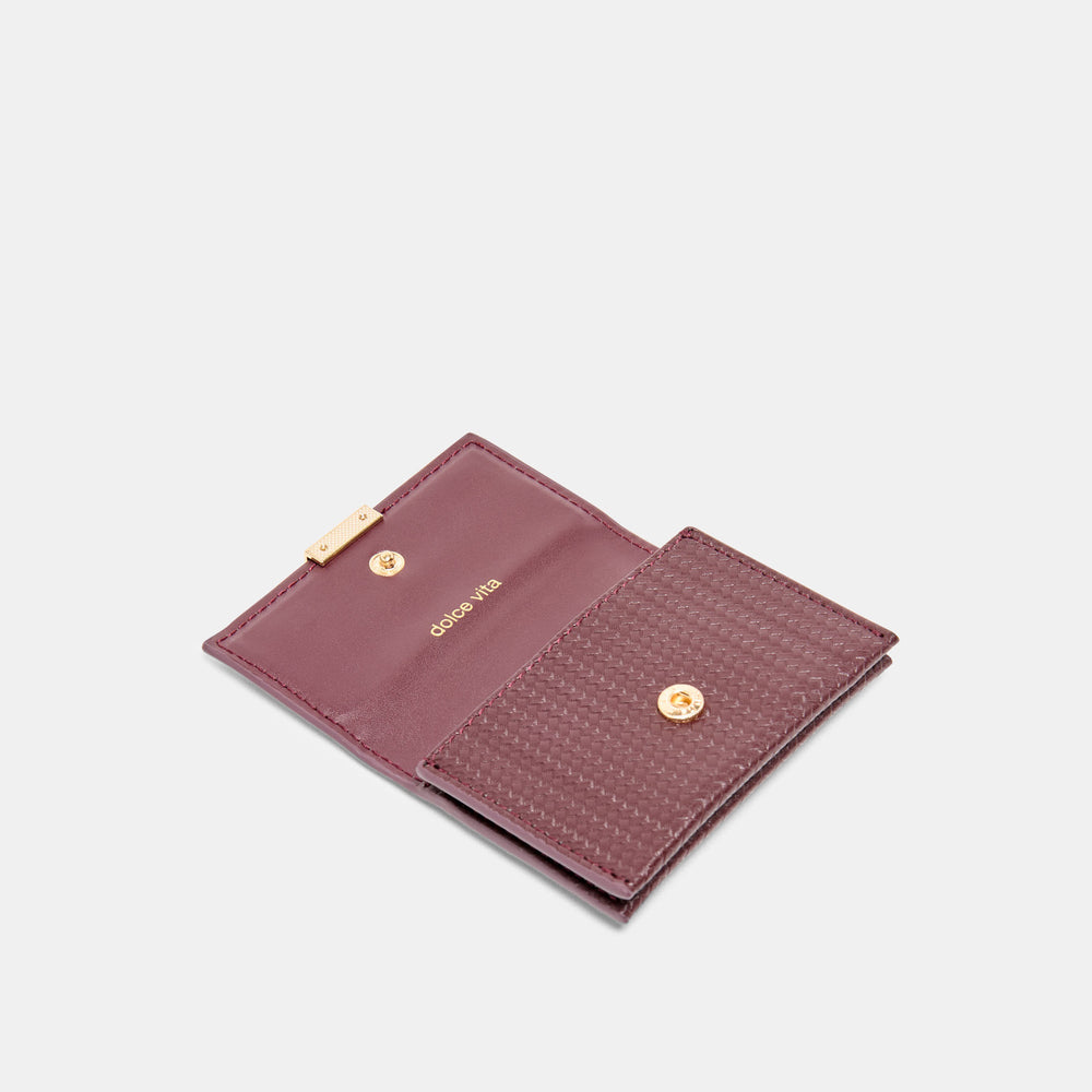 Mini-Me Burgundy Woven Stella Wallet