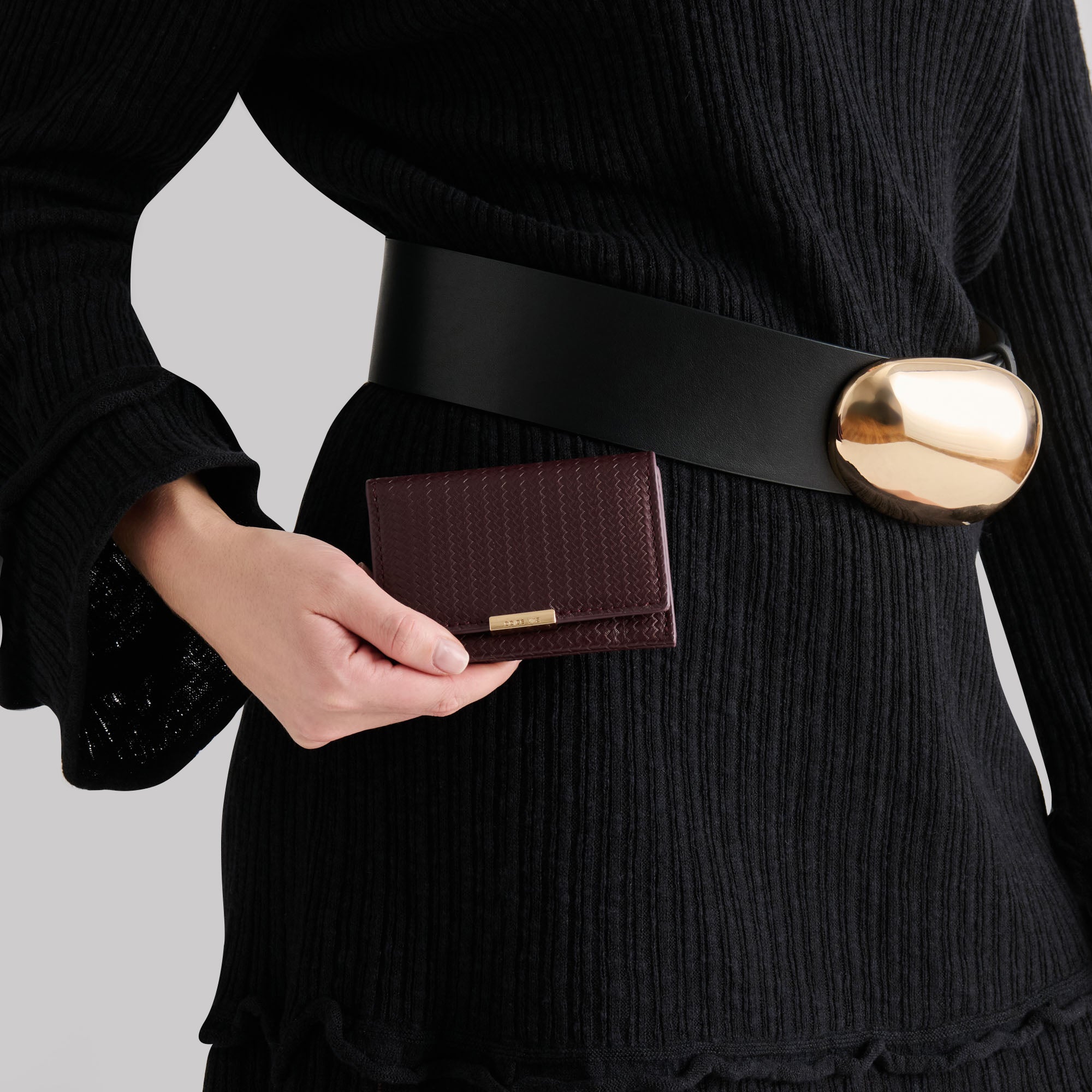 Mini-Me Burgundy Woven Stella Wallet