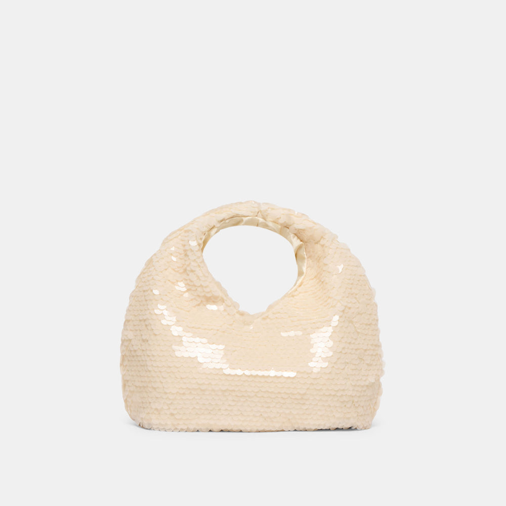 Dahlia Sequin Ivory Sequin Handbag