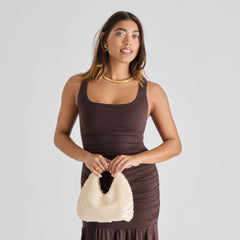 Dahlia Sequin Ivory Sequin Handbag