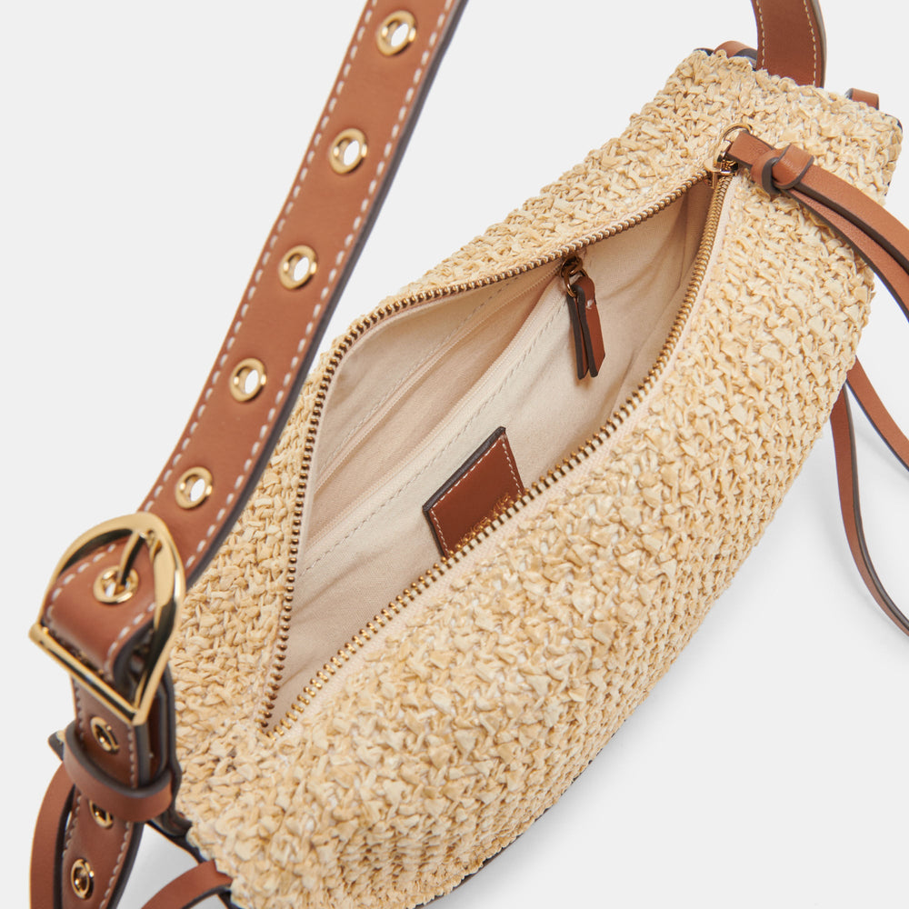 MONACO SHOULDER BAG NATURAL RAFFIA