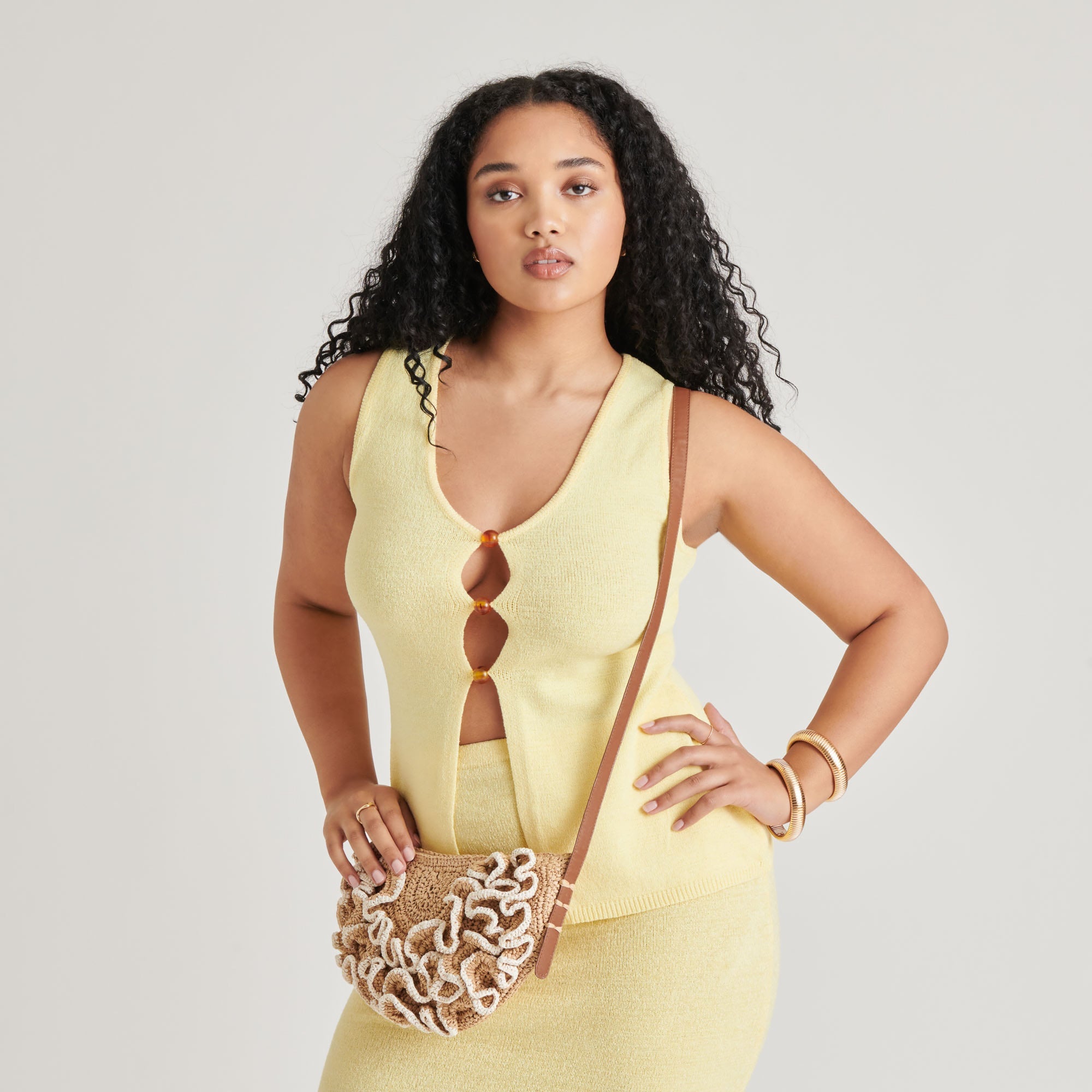 Atrani Natural Raffia Crossbody