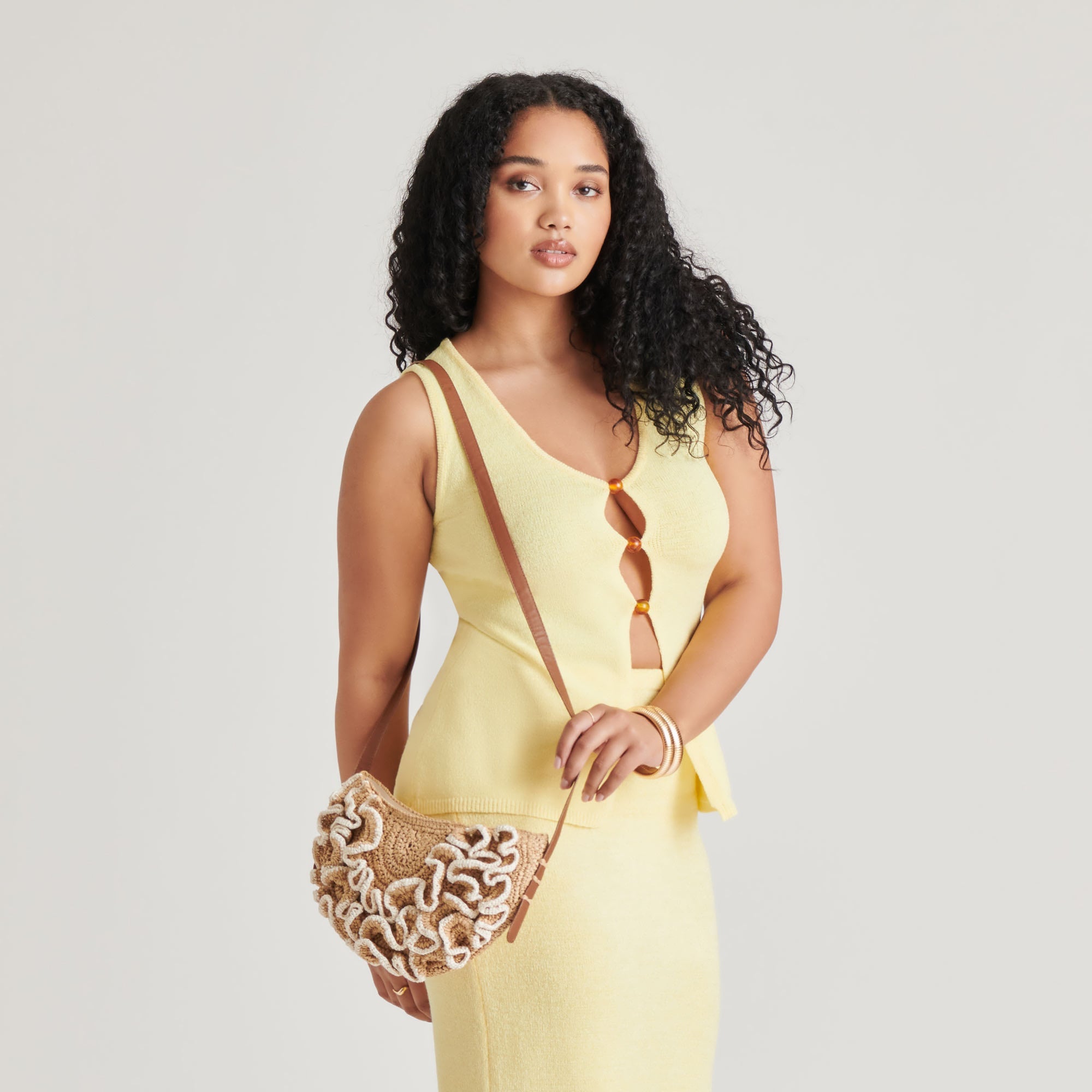 Atrani Natural Raffia Crossbody