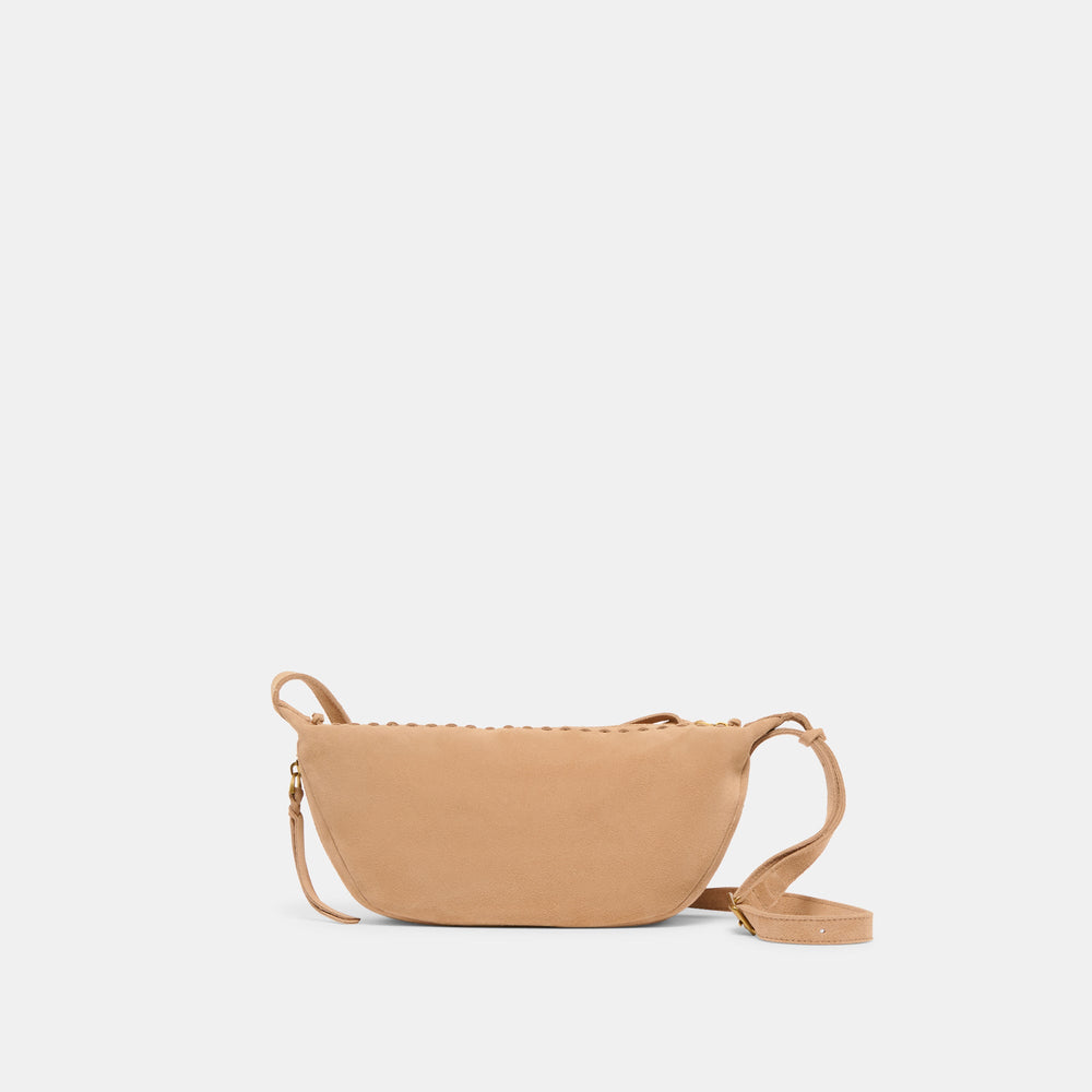 Lipari Beige Suede Crossbody