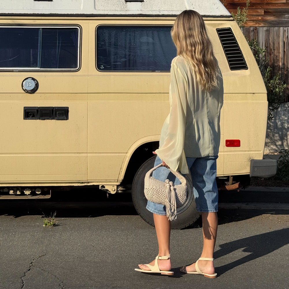 Zenia Bone Leather Handbag