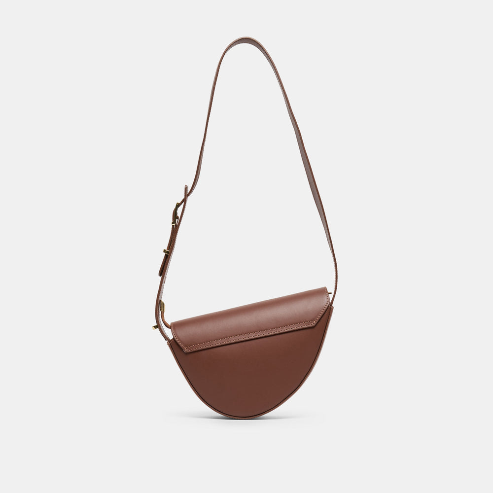 Sabine Brown Leather Shoulder Bag