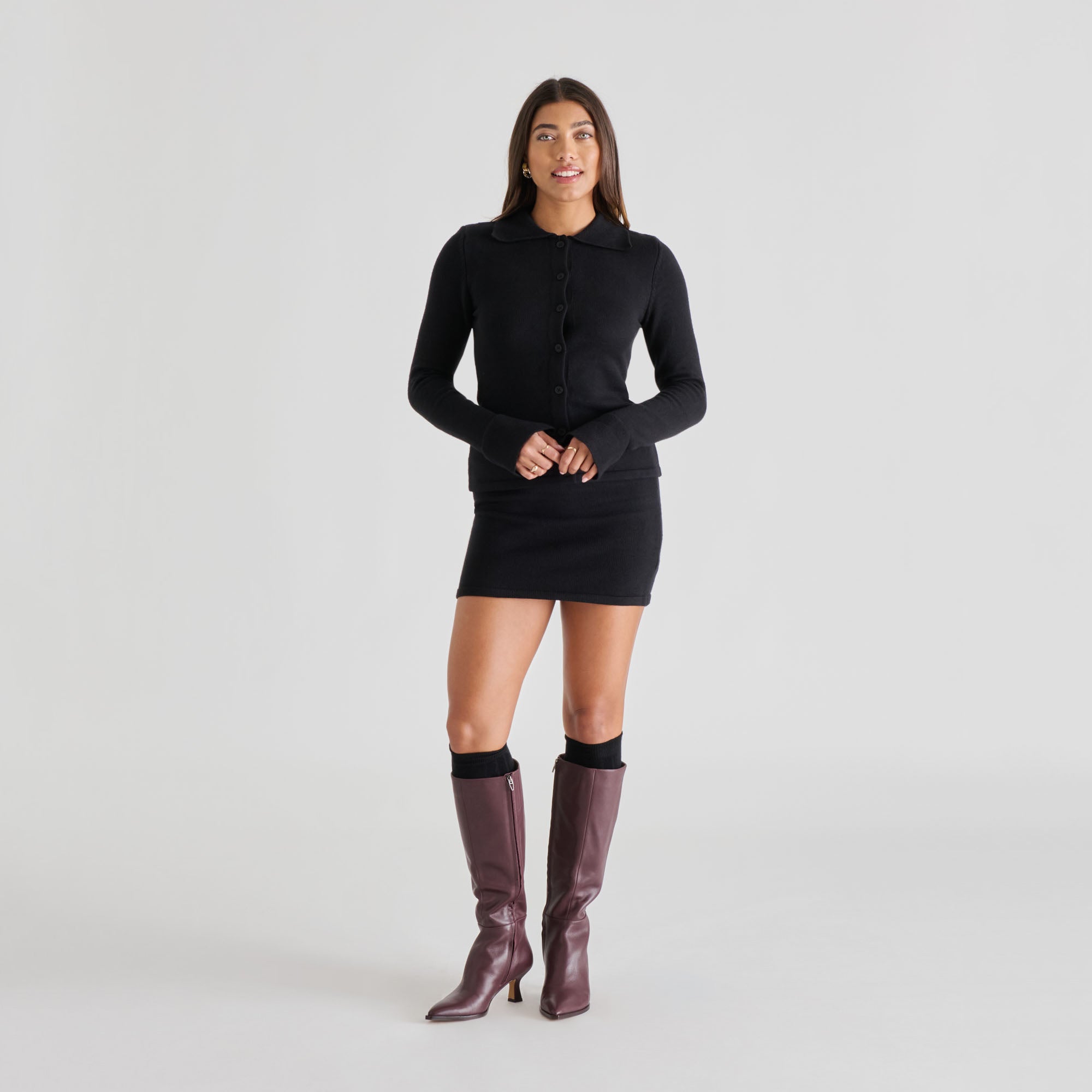 Knee High Black Socks