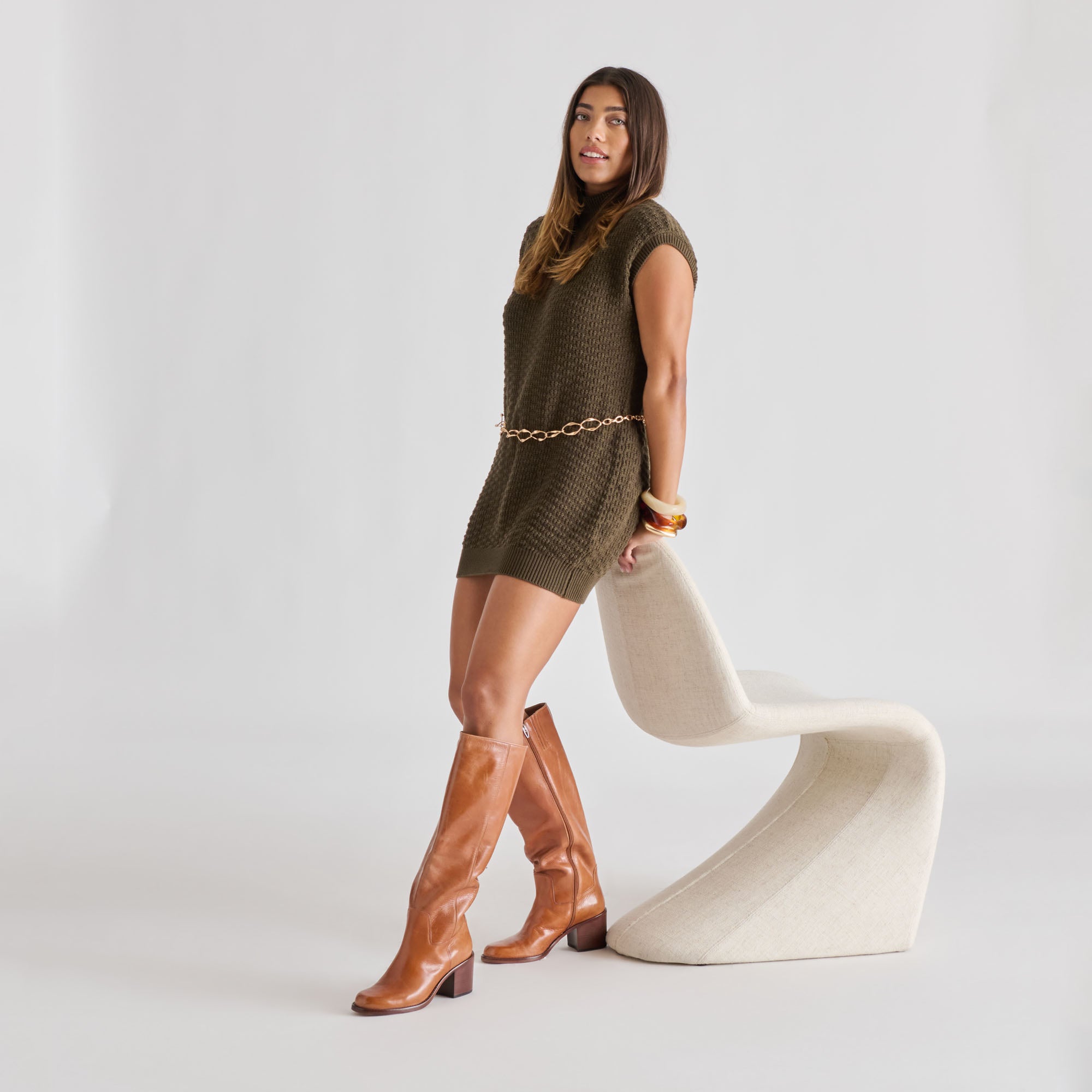 Chain Link Gold Belt