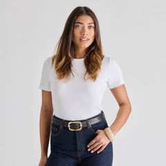 Braided Black Gold Buckle Belt