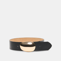 Bubble Black Gold Buckle Belt