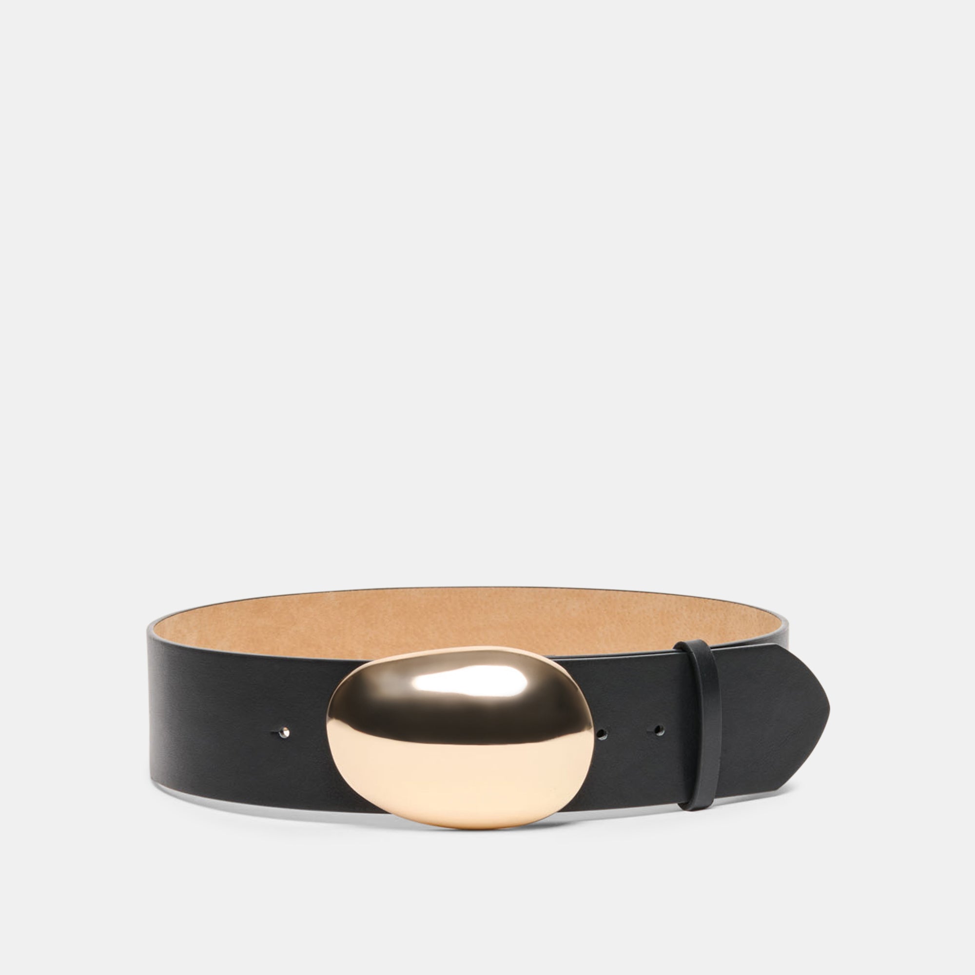 Bubble Black Gold Buckle Belt