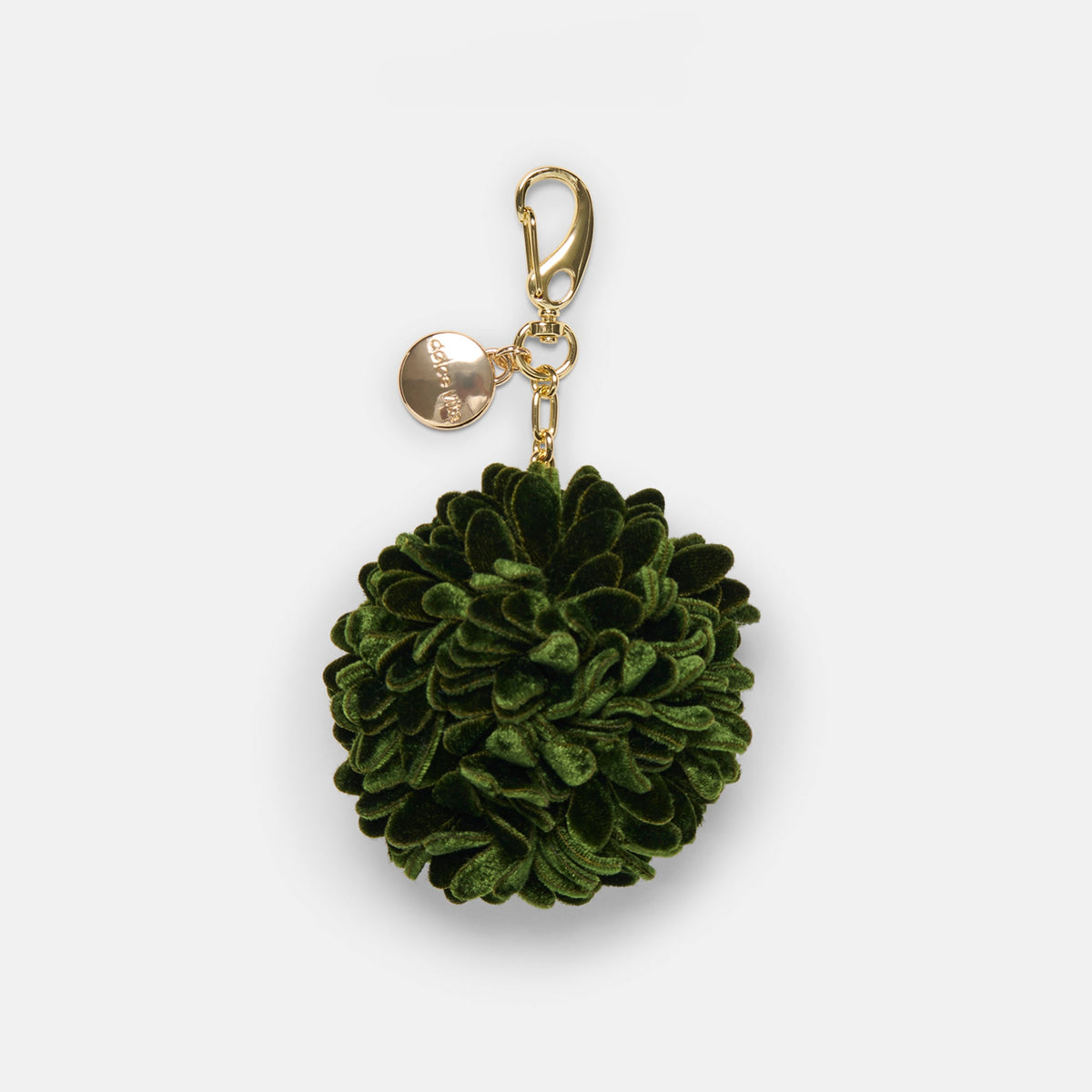 Pom Pom Dk Green Bag Charm