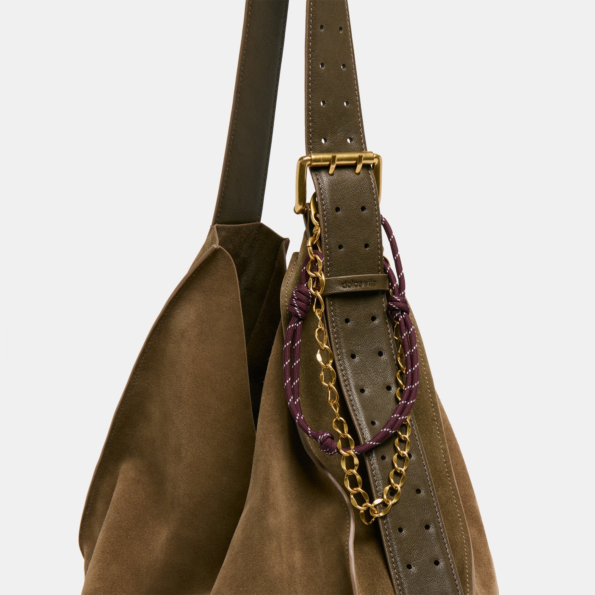 Rope + Chain Burgundy Multi Bag Charm