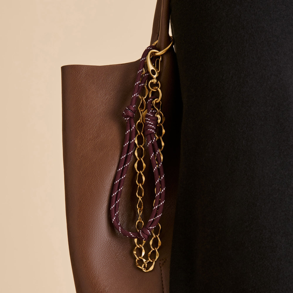 Rope + Chain Burgundy Multi Bag Charm