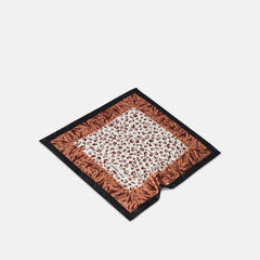 Animal Print Brown Multi Silk Scarf