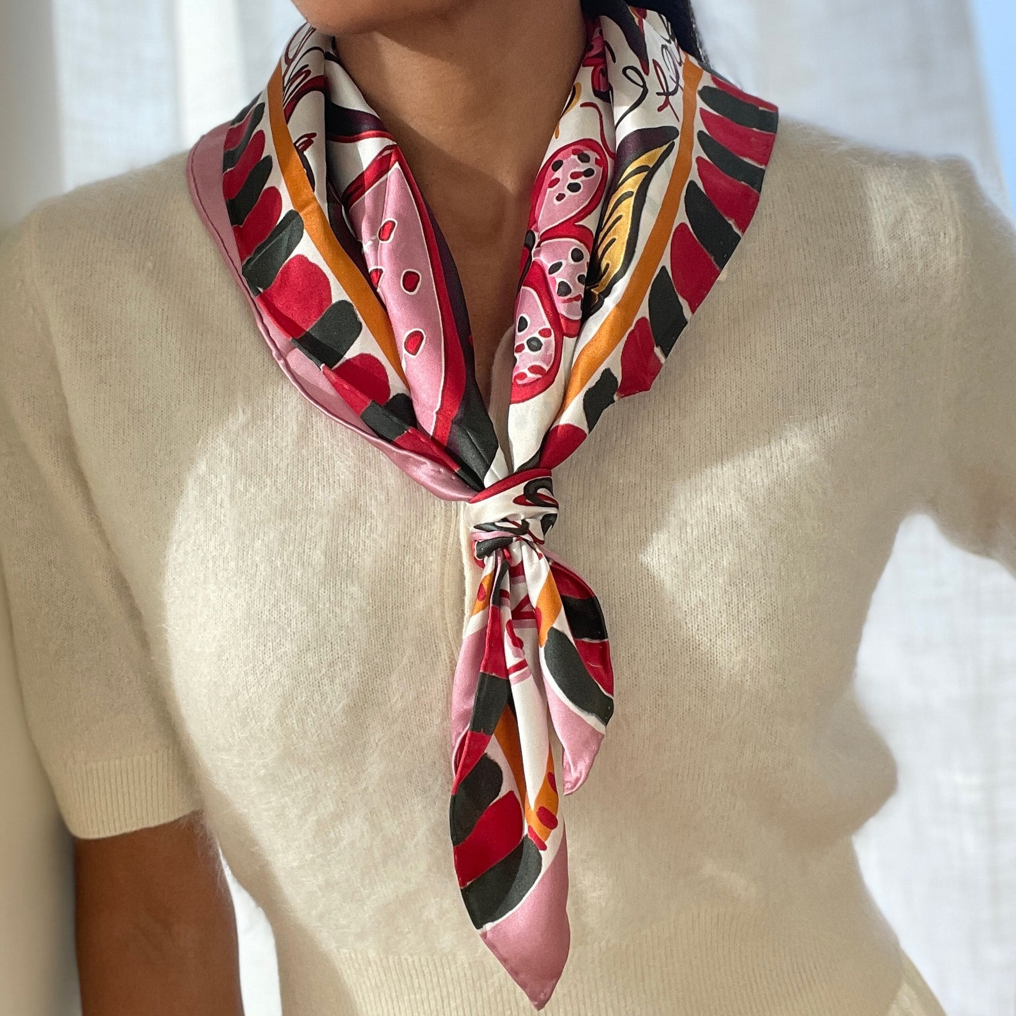 Fruit Pink Multi Scarf